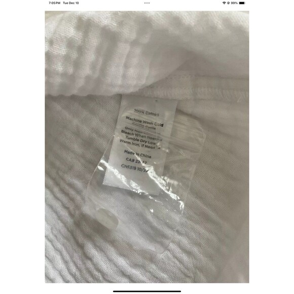 Haven Well Within Womens Lg White Long Sleeve Buttondown Shirt/Beach Coverup NEW - Picture 6 of 8